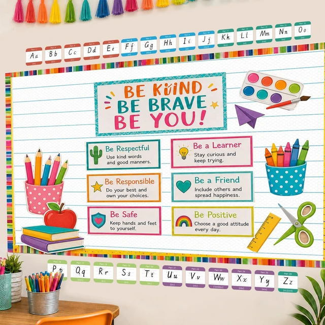 Alt view image 3 of 5 - 4x15ft White Bulletin Board Paper Roll w/Blue Lines for Classroom No pinholes, sound-absorbing, flexible DIY sizing, office culture wall, home message center, creative mood board