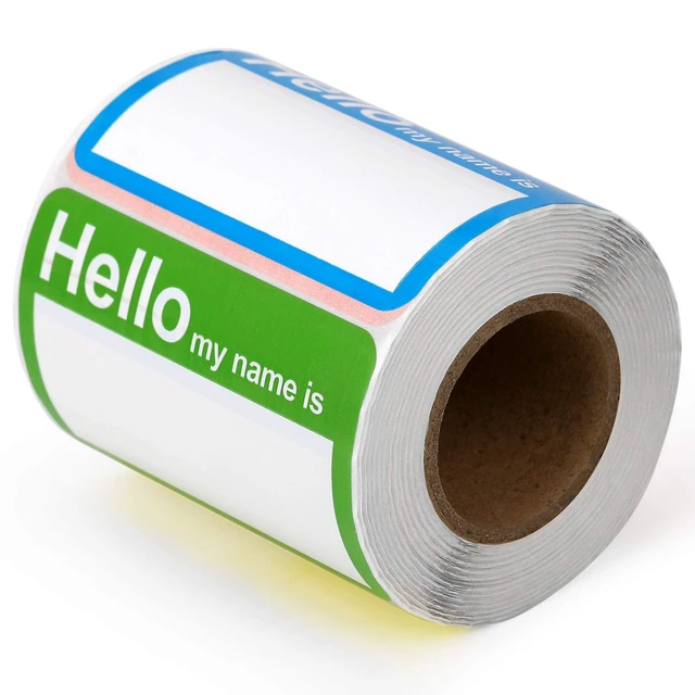 Alt view image 3 of 5 - 5 Colors (Hello My Name is) Name Tags Stickers 400 Labels for Office, Meeting, School, Teachers and Mailing (Pack of 3)