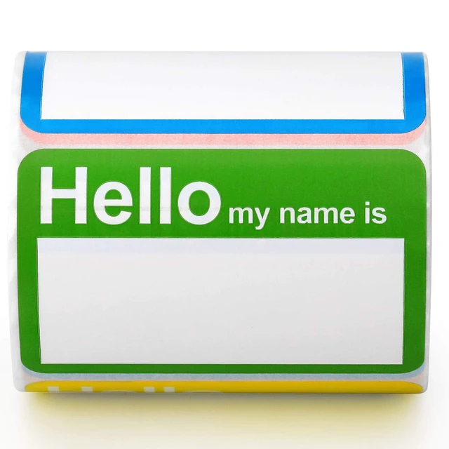 Alt view image 5 of 5 - 5 Colors (Hello My Name is) Name Tags Stickers 400 Labels for Office, Meeting, School, Teachers and Mailing (Pack of 3)