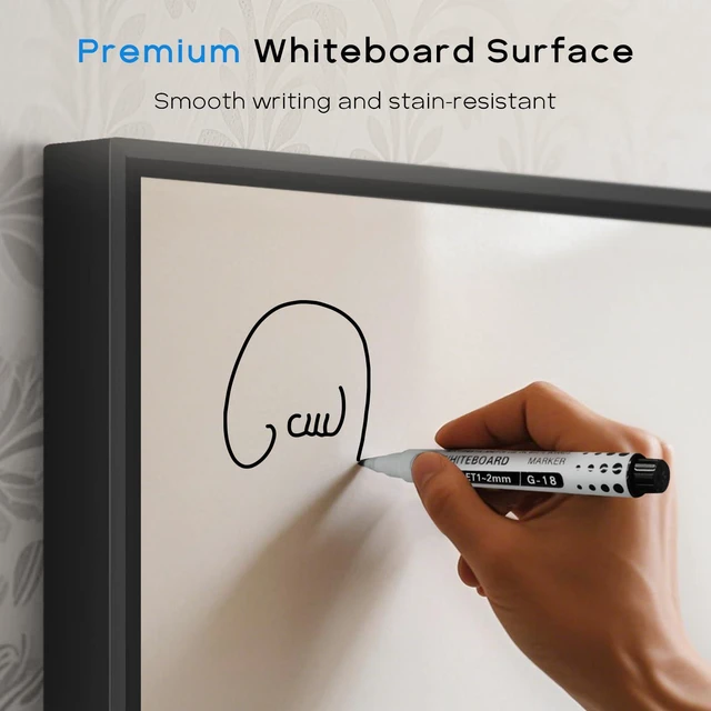 Alt view image 3 of 7 - White Board Cork Board Combo, 30"x20" Magnetic Dry Erase Corkboard, Black Aluminum Frame, Wall Mounted, Bulletin Board, Vision Board, for Home Office School Kitchen