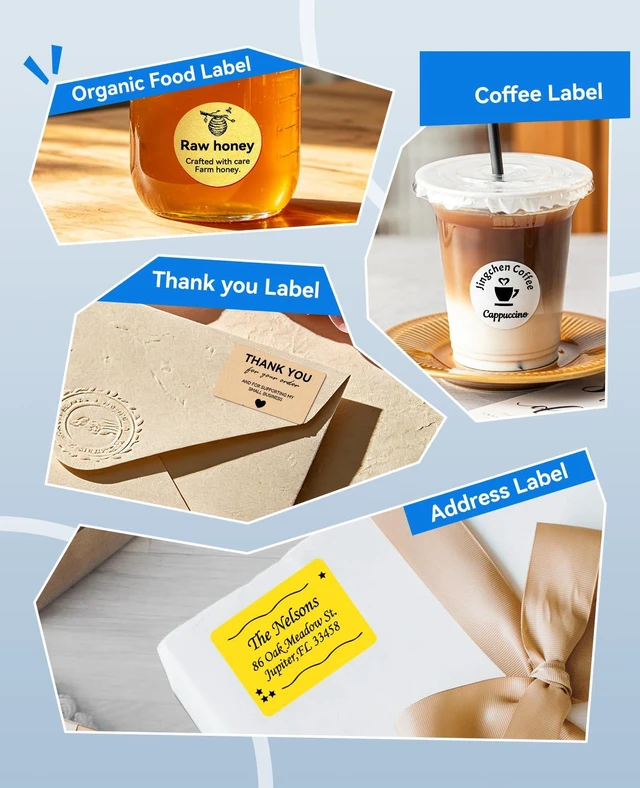 Alt view image 5 of 7 - Thermal Label Kit with 3 Rolls, Include 40×30mm Pink/Yellow/Blue Compatible for B1 B2 B21 B31 K3 B4 Label Printer, Waterproof Labeling Tape Replacement