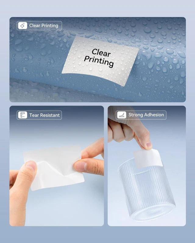 Alt view image 7 of 7 - Thermal Label Kit with 3 Rolls, Include 40×30mm Pink/Yellow/Blue Compatible for B1 B2 B21 B31 K3 B4 Label Printer, Waterproof Labeling Tape Replacement