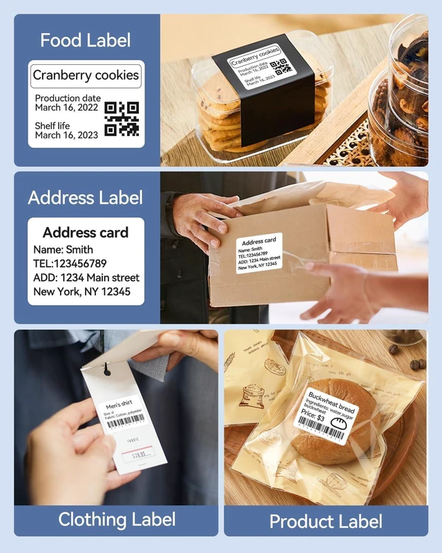 Alt view image 7 of 7 - Thermal Label Kit with 3 Rolls, Include 26×26mm, 34×34mm, 41×41mm Compatible for B1 B2 B21 B31 K3 B4 Label Printer, Waterproof Labeling Tape Replacement