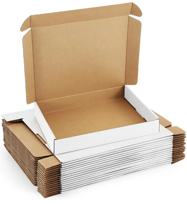 Main image of Shipping-Boxes-13x10x2 Inches: 25 Pack-Cardboard-Boxes-for-Packaging, White-Shipping-Boxes-for-Packing-Small-Business, Corrugated Box Mailers for Book Shoes Gift Mailing