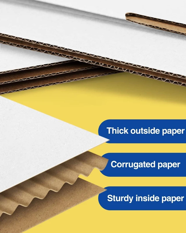 Alt view image 4 of 7 - Shipping-Boxes-12x9x3 Inches: 22 Pack-Cardboard-Boxes-for-Packaging, White-Shipping-Boxes-for-Packing-Small-Business, Corrugated Box Mailers for Book Shoes Gift Mailing