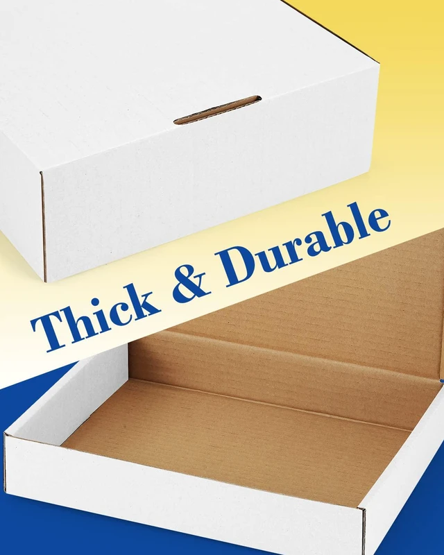 Alt view image 5 of 7 - Shipping-Boxes-12x9x3 Inches: 22 Pack-Cardboard-Boxes-for-Packaging, White-Shipping-Boxes-for-Packing-Small-Business, Corrugated Box Mailers for Book Shoes Gift Mailing