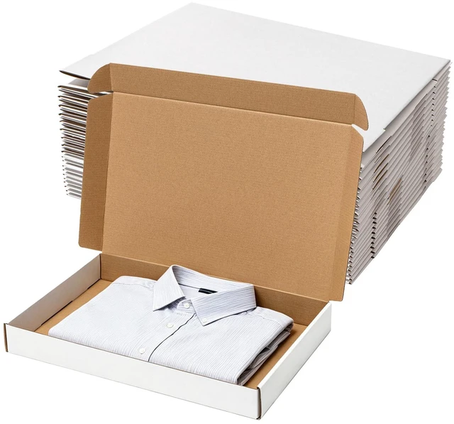 Main image of Shipping Boxes 17x11x2" 20 Pack White Corrugated Cardboard Mailer Literature Mailer Packaging Supplies Mailing Boxes for Small Business