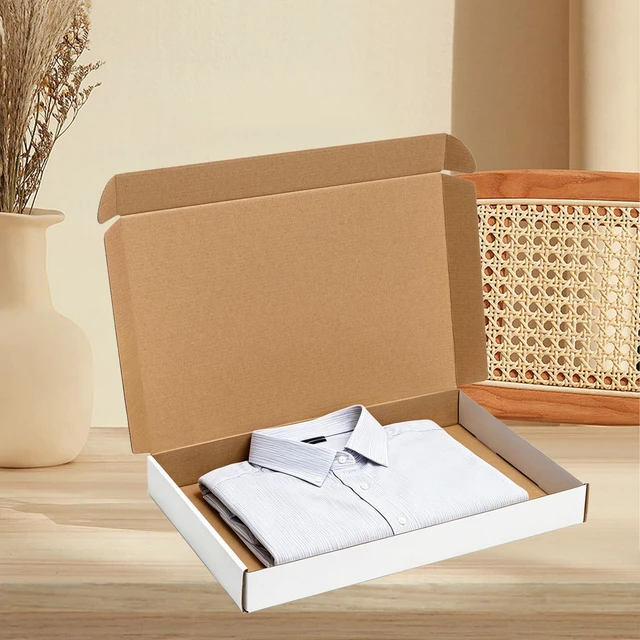 Alt view image 5 of 6 - Shipping Boxes 17x11x2" 20 Pack White Corrugated Cardboard Mailer Literature Mailer Packaging Supplies Mailing Boxes for Small Business
