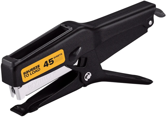 Main image of B8 Heavy Duty Plier Stapler, 2-45 Sheet Capacity, No-Jam Technology, All-Metal Construction, Full Strip 210 Staple Capacity, Uses 1/4 & 3/8 B8 PowerCrown Staples, Black