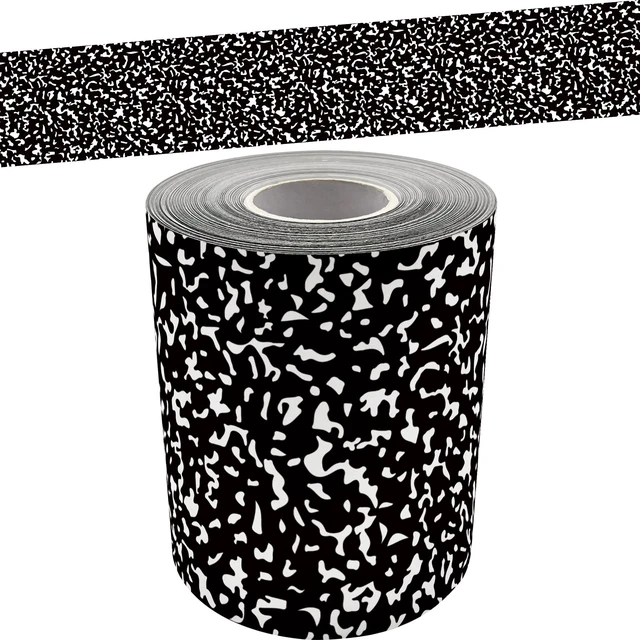 Main image of Composition Straight Rolled Border Trim - 50ft - Decorate Bulletin Boards, Walls, Desks, Windows, Doors, Lockers, Schools, Classrooms, Homeschool & Offices