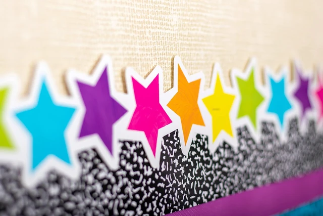 Alt view image 4 of 7 - Composition Straight Rolled Border Trim - 50ft - Decorate Bulletin Boards, Walls, Desks, Windows, Doors, Lockers, Schools, Classrooms, Homeschool & Offices