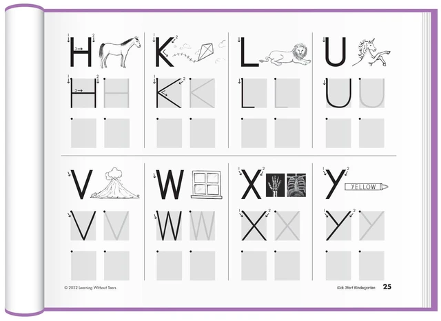 Alt view image 3 of 7 - Kick Start Kindergarten, Age 4+, Pre-K and TK, Student Workbook, Handwriting Practice, Writing Book, School & Home, Language Arts, Tutoring (Pack of 3)