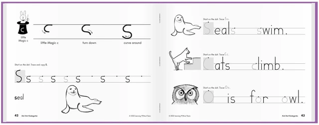 Alt view image 5 of 7 - Kick Start Kindergarten, Age 4+, Pre-K and TK, Student Workbook, Handwriting Practice, Writing Book, School & Home, Language Arts, Tutoring (Pack of 3)