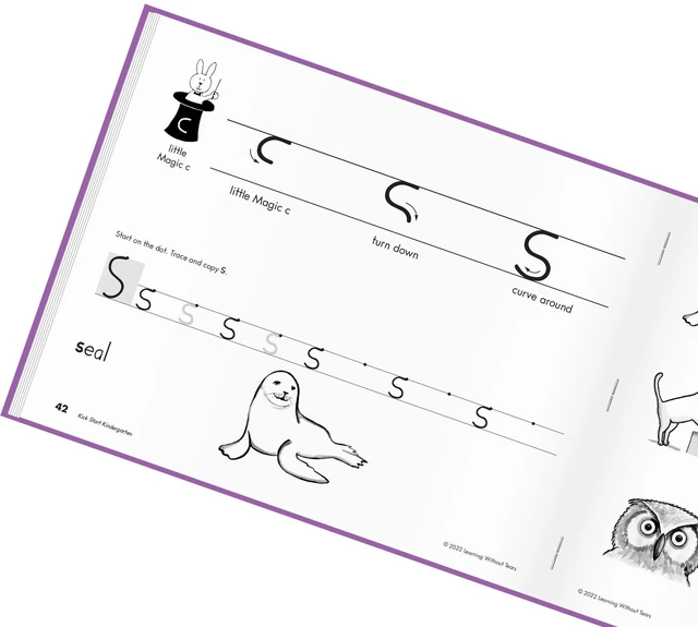 Alt view image 6 of 7 - Kick Start Kindergarten, Age 4+, Pre-K and TK, Student Workbook, Handwriting Practice, Writing Book, School & Home, Language Arts, Tutoring (Pack of 3)