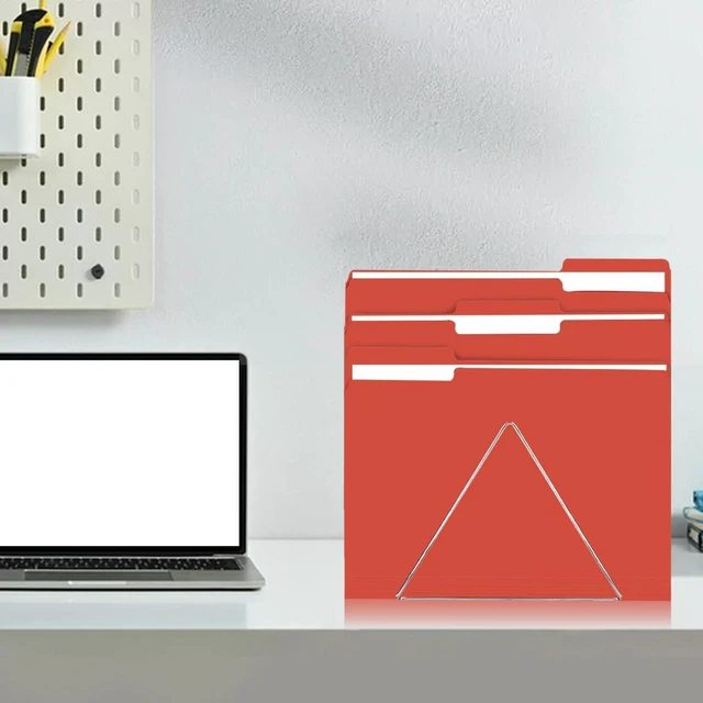 Alt view image 7 of 7 - File Folder, 150 Pack 1/3 Cut Tab File Folders Letter Size, Red, Folders, Folders with Tab, Great for Organizing and Easy File Storage