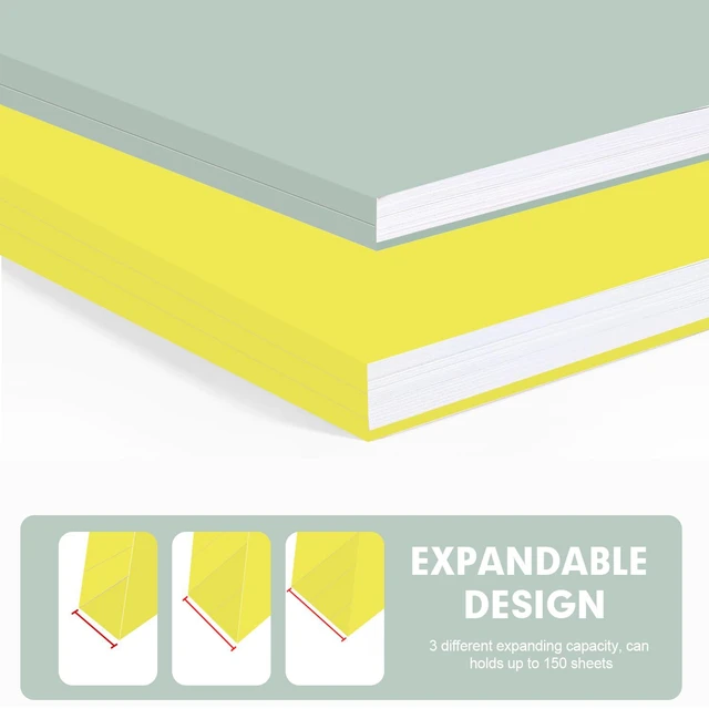 Alt view image 5 of 7 - File Folder, 100 Pack Colored File Folders, 1/3 Cut Tab File Folder Letter Size, Filing Folders with Tabs for Office School Business Use, Assorted 10 Colors