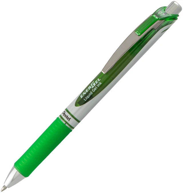 Alt view image 2 of 7 - EnerGel RTX Retractable Liquid Gel Pen, (0.7mm) Metal Tip, Medium Line,Assorted Ink, 8-Pk (BL77BP8M1)