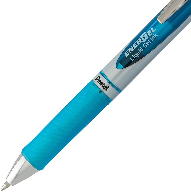 Alt view image 4 of 7 - EnerGel RTX Retractable Liquid Gel Pen, (0.7mm) Metal Tip, Medium Line,Assorted Ink, 8-Pk (BL77BP8M1)