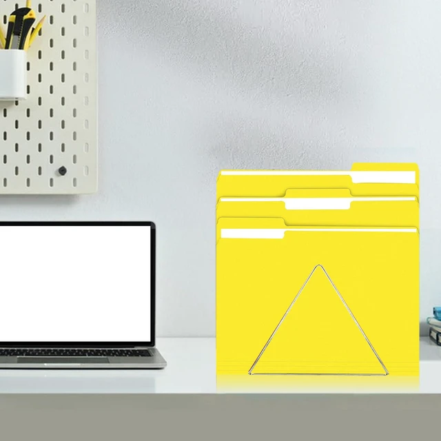 Alt view image 7 of 7 - File Folders, 100-Pack, 1/3 Cut, Letter Size, Yellow, Great for Organizing and Easy File Storage