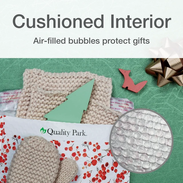 Alt view image 3 of 7 - Bubble Mailers, 8.5" x 11", Shipping Envelopes, Water Resistant Poly Padded Envelopes, Berry Print, 25 Pack (QUA85873)