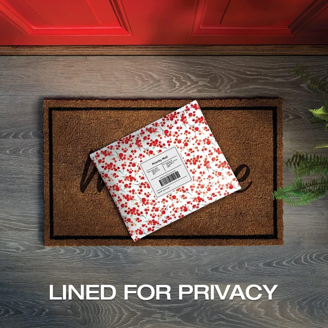 Alt view image 7 of 7 - Bubble Mailers, 8.5" x 11", Shipping Envelopes, Water Resistant Poly Padded Envelopes, Berry Print, 25 Pack (QUA85873)