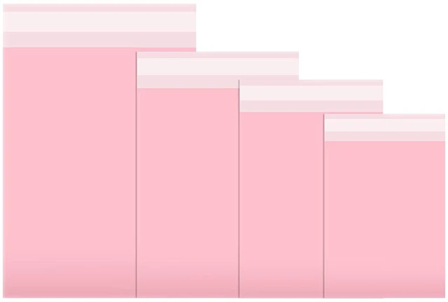 Alt view image 2 of 7 - 120 Pcs Poly Mailer Envelope 4 Sizes Shipping Bags,Pink Self Adhesive Clasp Envelope Self Adhesive Tear Proof Mailing Covers,13 x 17 In, 15 x 20 In, 16 x 22 In, 18 x 24 In