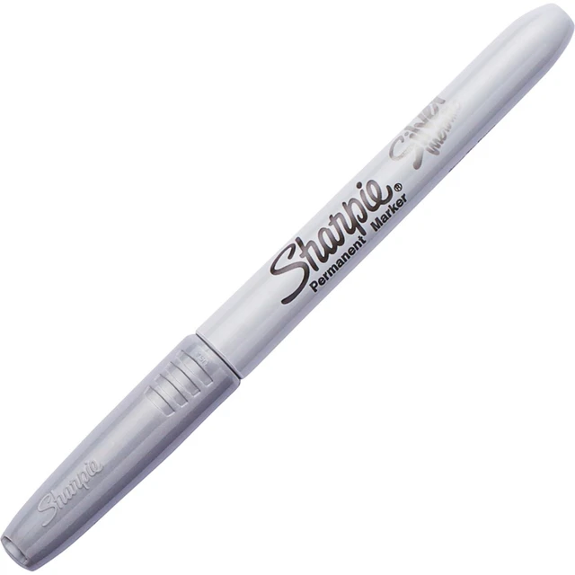 Alt view image 3 of 6 - Metallic Permanent Markers, Fine Point, Metallic Silver, 36 Count