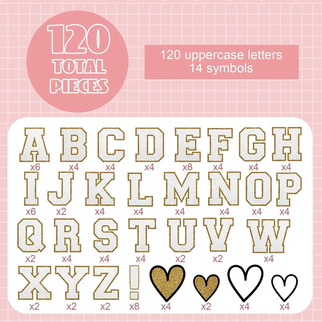 Alt view image 4 of 7 - 120 Pcs 7 Inch Large Bulletin Board Letters Set White Alphabet Chenille Cutout Letters Set, with Adhesive Dots for Poster Board, Party, and Classroom Decor