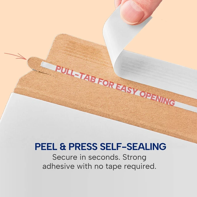 Alt view image 4 of 7 - Rigid Mailers 9 x 11 (100-Pack) - Cardboard Mailer Envelopes for Photos, Important Documents, Certificates - Stay Flat