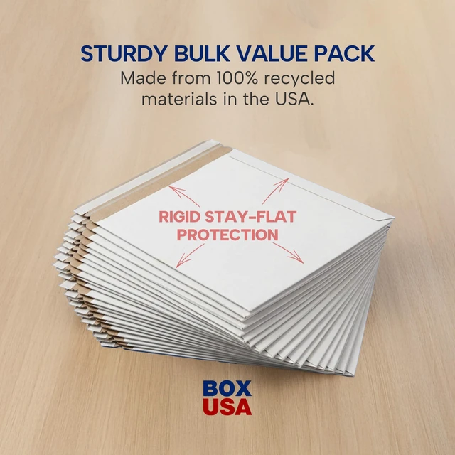 Alt view image 5 of 7 - Rigid Mailers 9 x 11 (100-Pack) - Cardboard Mailer Envelopes for Photos, Important Documents, Certificates - Stay Flat