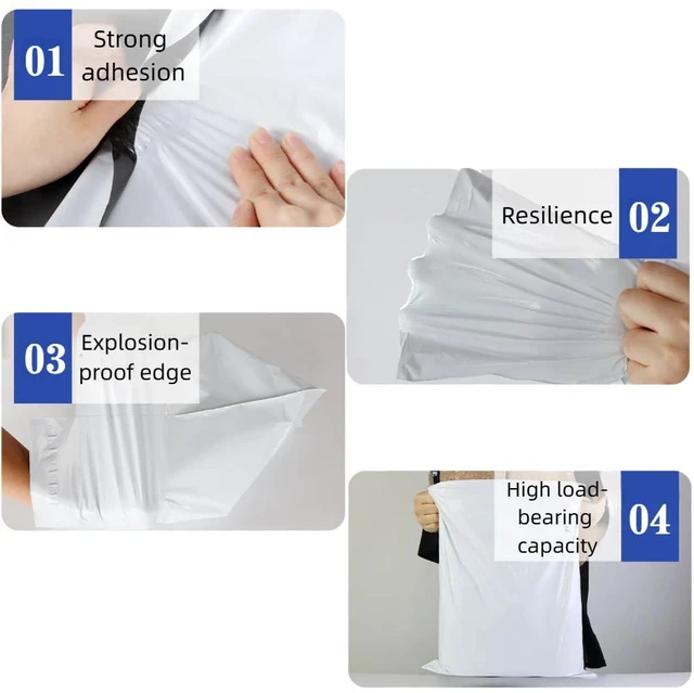 Alt view image 3 of 7 - 120 Pcs Poly Mailer Envelope 4 Sizes Shipping Bags Self Adhesive Clasp Envelope Self Adhesive Tear Proof Mailing Covers(8 x 12 In, 10 x 14 In, 13 x 18 In, 15 x 20 in)