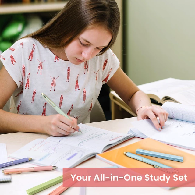 Alt view image 6 of 7 - 24 Pack Bible Highlighters and Pens Set, No Bleed and Quick-Drying 12 Pastel Chisel Tip Highlighters and 12 Multicolor Ink Pens for Bible Study, Journaling, School and Office Supplies