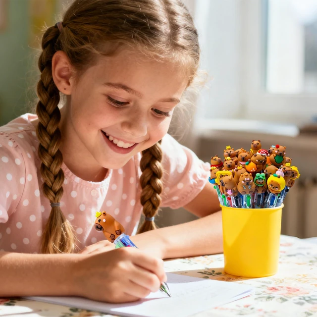 Alt view image 6 of 7 - 48PCS Cute Capybara Pens, 4-in-1 Multicolor Ballpoint Pens for Kids Kawaii Cartoon Pens, Birthday Party Favors, Classroom Prizes, Fun Gifts, School Supplies for Boys & Girls
