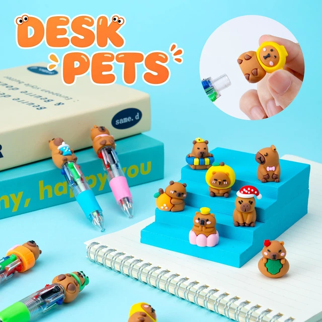 Alt view image 5 of 7 - 48PCS Cute Capybara Pens, 4-in-1 Multicolor Ballpoint Pens for Kids Kawaii Cartoon Pens, Birthday Party Favors, Classroom Prizes, Fun Gifts, School Supplies for Boys & Girls