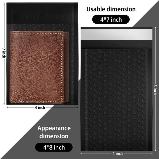 Alt view image 2 of 7 - 105 Pack Bubble Mailers 4x8inch Padded Envelopes Thin Mailing Envelopes Waterproof Bubble Opaque Padded Mailers Self Seal Adhesive Shipping Bags for Mailing Jewelry Makeup Small Business