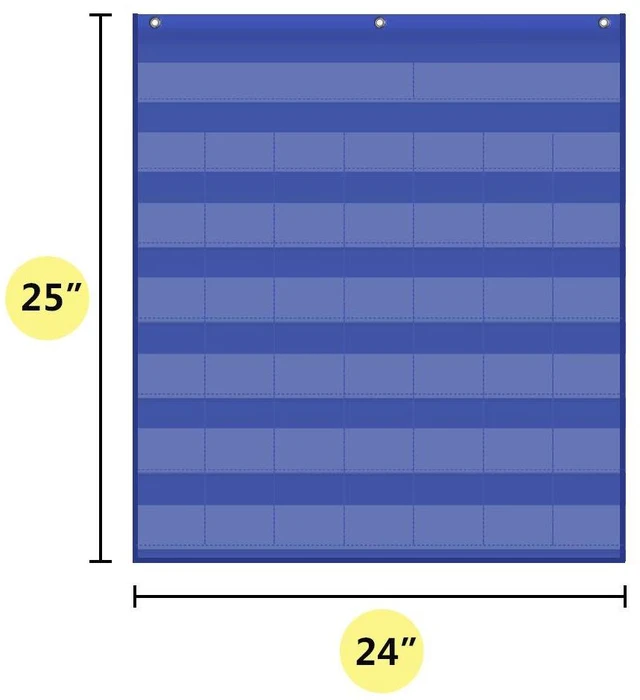 Alt view image 6 of 7 - Classroom Monthly Calendar Pocket Chart with 71 Cards for Kids Learning for Home,Blue