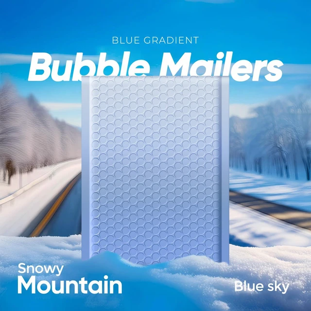 Alt view image 7 of 7 - Bubble Mailers 6x10 Inch 100 Pack Gradient Blue Padded Envelopes Usable Size 6x9" Self Seal Mailing Envelopes Bubble Padded Shipping Bags for Mailing,Packaging, Small Business #0