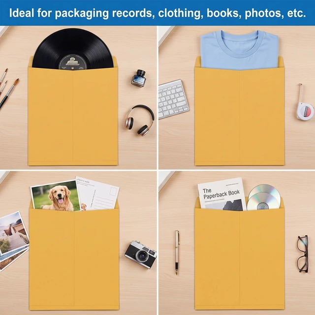 Alt view image 3 of 6 - 150 Pcs 14'' x 18'' Large Mailing Envelopes with Gummed Flaps 32lb Catalog Jumbo Kraft Envelopes, Legal Size for Mailing Storage and Organizing Documents Office Supplies
