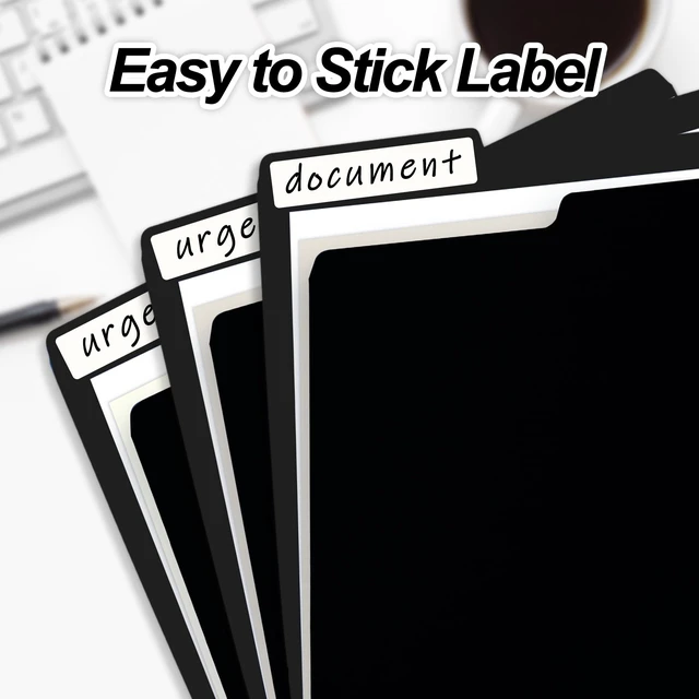 Alt view image 7 of 7 - 100 Packs Black File Folder,Manilla File Folders Letter Size,1/3-Cut Tabs,8.5x11 File Folders for Office Filing,School Projects and Home,Organizer File Folder