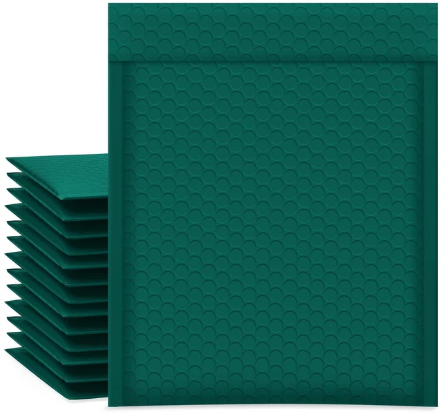 Main image of Bubble Mailers 10.5x16 Inch Green 25 Pack Poly Padded Envelopes Large #5 Mailing Packages Opaque Packaging Postal Self Seal Adhesive Waterproof Boutique Shipping Bags