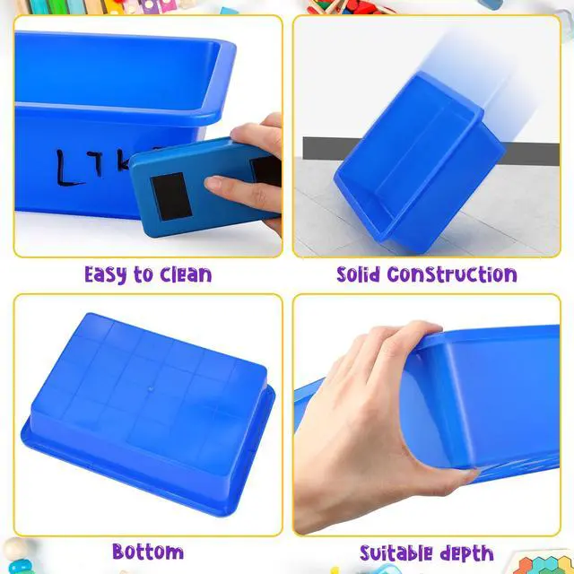 Alt view image 2 of 7 - 48 Pcs Classroom Paper Tray, Stackable Letter Size Bin, Multicolor Stackable Plastic Trays, Letter Size, for Turn-in Papers, Teacher Desks, Classroom Files and Office Supplies