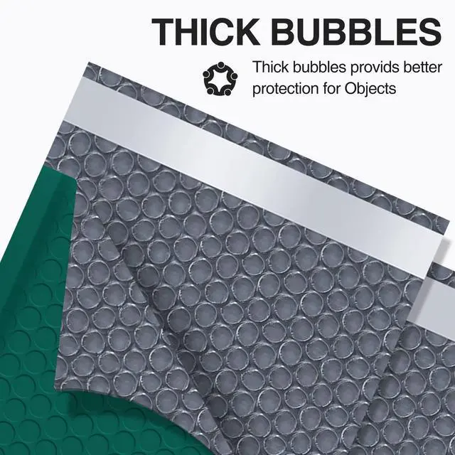 Alt view image 4 of 7 - Bubble Mailers 10.5x16 Inch Green 25 Pack Poly Padded Envelopes Large #5 Mailing Packages Opaque Packaging Postal Self Seal Adhesive Waterproof Boutique Shipping Bags