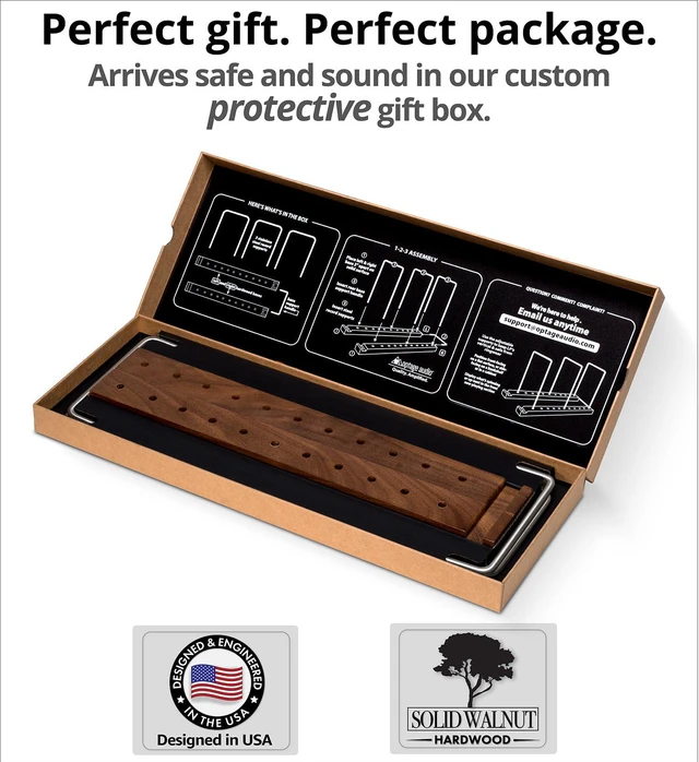 Alt view image 6 of 7 - Vinyl Record Storage Holder, 75 LPs, Solid Walnut & Steel Adjustable Dividers, Gift-Boxed, Stable Record Storage