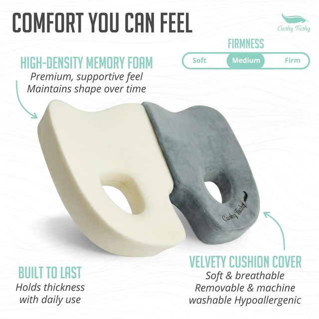 Alt view image 3 of 7 - Premium Foldable Piriformis Seat Cushion - Piriformis Pain and Sciatic Pain Relief Cushion - for Home & Office Use, Perfect for Travel or Driving