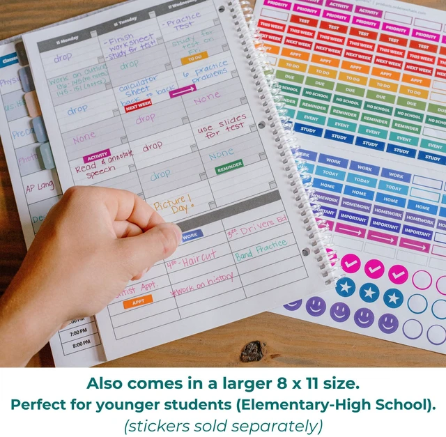 Alt view image 7 of 7 - Academic Planner 2026-2027 School Planner 8.5x8.25 Navy