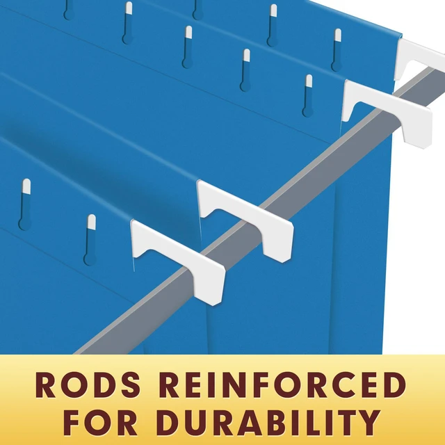 Alt view image 4 of 7 - Hanging File Folders, 30 Pack Reinforced Letter Size Hanging Folders, Designed for Bulky Files, Filing Cabinet, 1/5-Cut Adjustable Tabs (Lightblue)