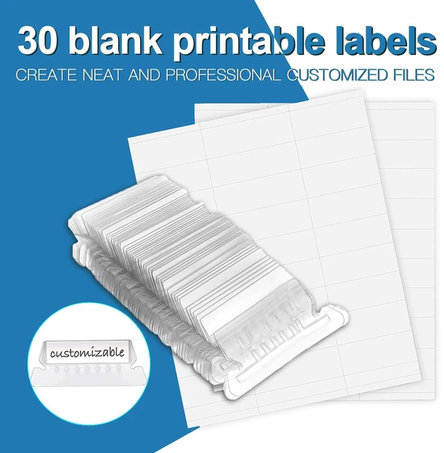 Alt view image 5 of 7 - Hanging File Folders, 30 Pack Reinforced Letter Size Hanging Folders, Designed for Bulky Files, Filing Cabinet, 1/5-Cut Adjustable Tabs (Lightblue)