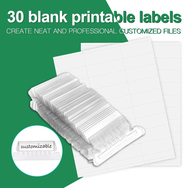 Alt view image 5 of 7 - Hanging File Folders, 30 Pack Reinforced Letter Size Hanging Folders, Designed for Bulky Files, Filing Cabinet, 1/5-Cut Adjustable Tabs (Green)
