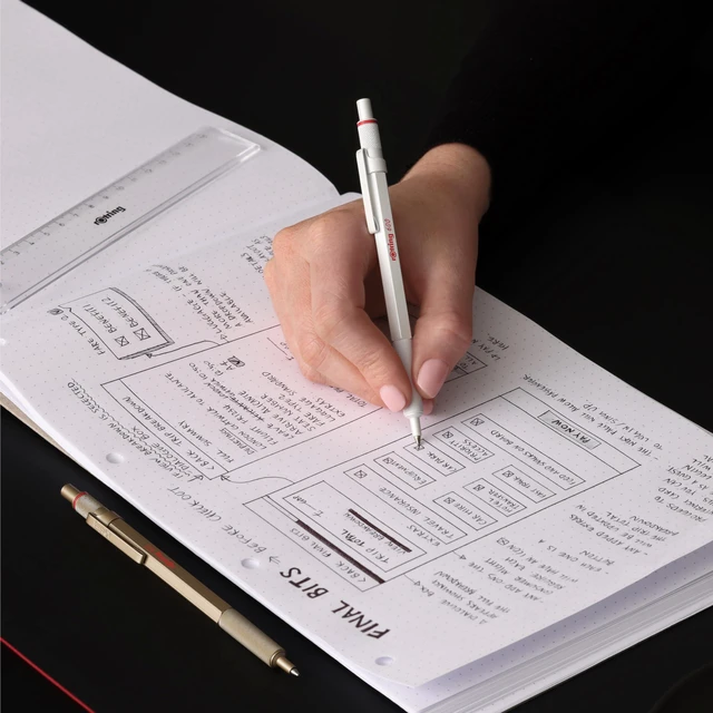 Alt view image 2 of 7 - 600 Metallic Metal Ballpoint Pen, Medium Point, Black Ink, Pearl White Barrel, Refillable, 1 Count - Smooth Writing, Style, Comfort, Non-Slip Grip