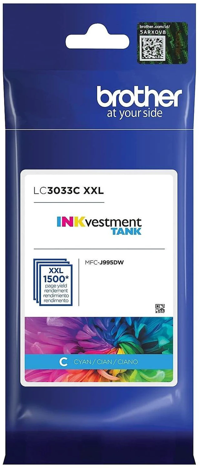 Alt view image 2 of 3 - Genuine LC3033C, Single Pack Super High-Yield Cyan INKvestment Tank Ink Cartridge, Page Yield Up to 1,500 Pages, LC3033, Amazon Dash Replenishment Cartridge